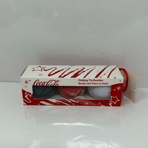 Coca Cola Holiday Tin Baubles